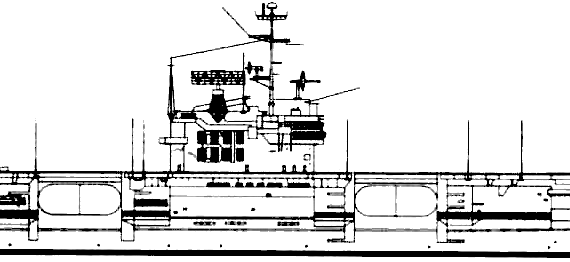 Авианосец USS CV-61 Ranger 1973 [Aircraft Carrier] - чертежи, габариты, рисунки